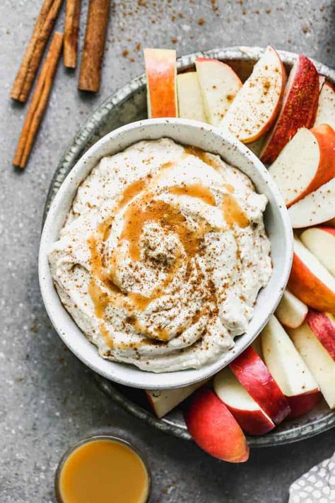 Caramel Apple Cheesecake Dip Platter