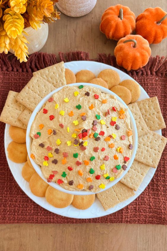 Pumpkin Cheesecake Dip Platter