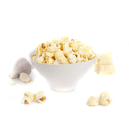 Asiago and Roasted Garlic Popcorn